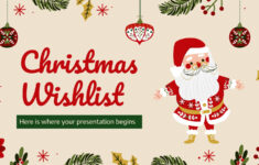 Christmas Wishlist Presentation in Christmas Gift Slideshow Template