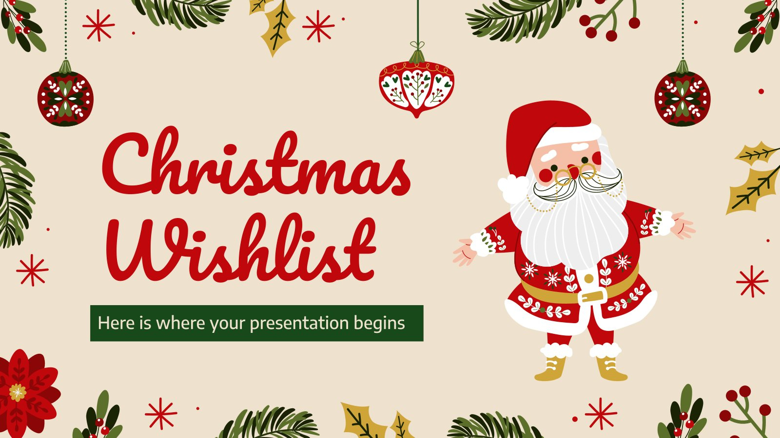 Christmas Wishlist Presentation in Christmas Gift Slideshow Template