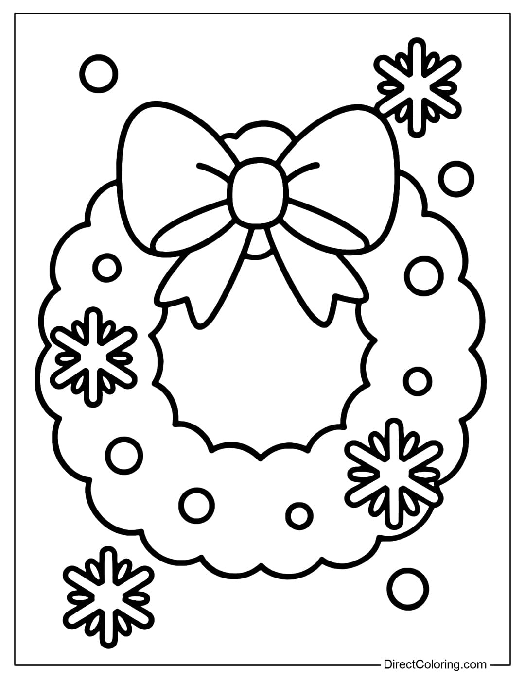 Christmas Wreath Coloring Pages - Free Pdf To Download And Print with regard to Blank Christmas Wreath Template