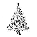 Christmas,Christmas Tree,Card,Christmas Card,Template   Free Image With Regard To Black And White Christmas Card Template Free