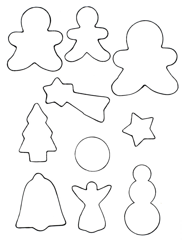 Christmas Cookie Shapes Template