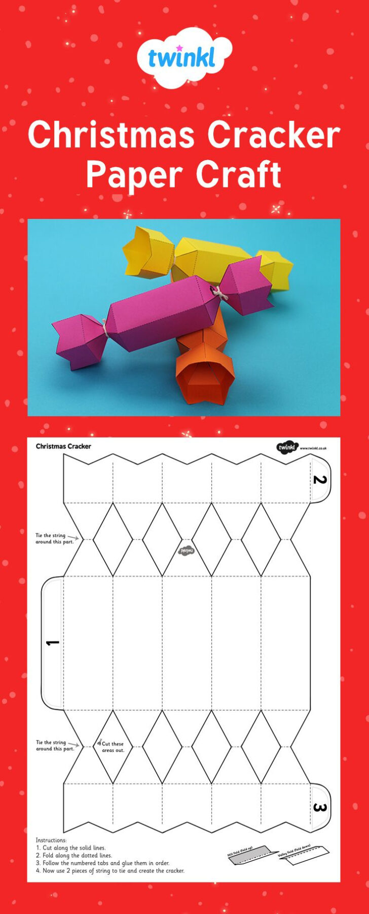 Christmas Cracker Template Printable