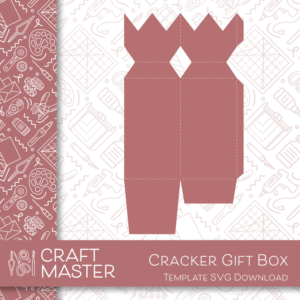 Craft Master Christmas Cracker Gift Box Svg Download - Highlight throughout Christmas Cracker Box Template