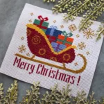 Cross Stitch Pattern Merry Christmas, Cross Stitch Chart Pdf With Regard To Christmas Cross Stitch Template