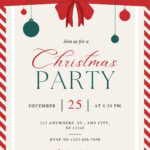 Custom Portrait Holiday Invitations | Design & Print With Canva Throughout Blank Christmas Party Invitation Template