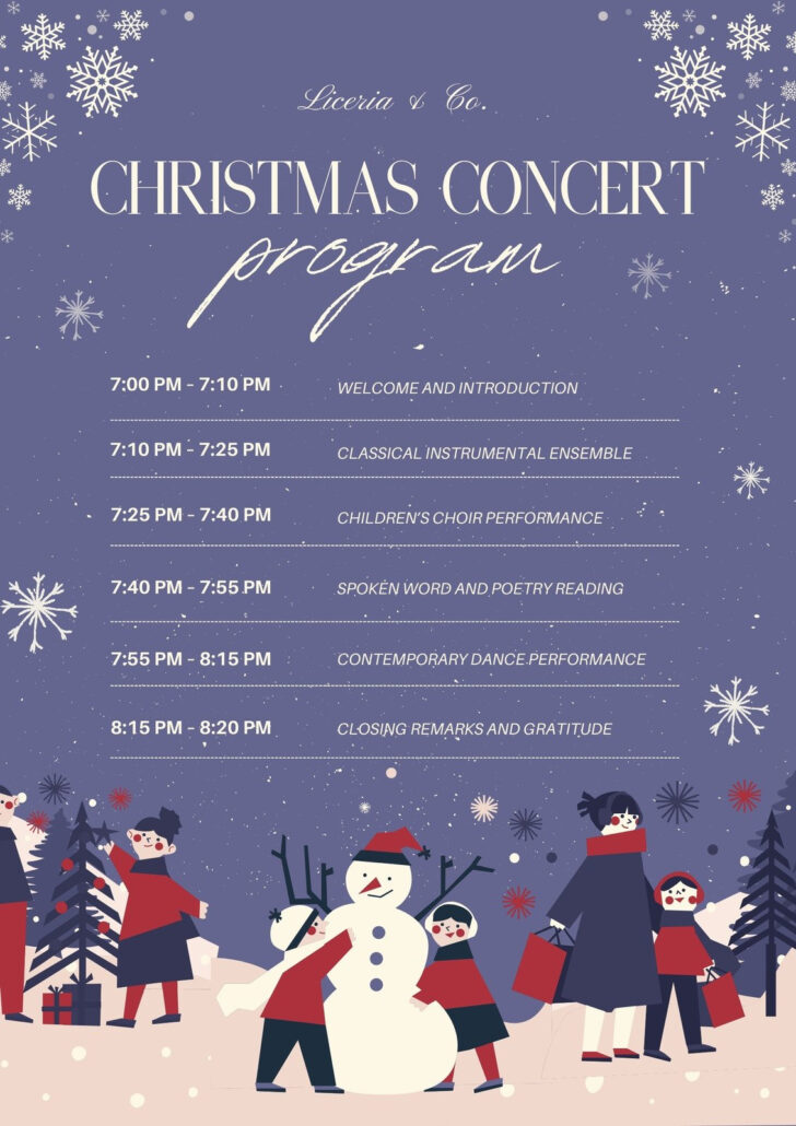 Blank Christmas Program Template Blank Christmas Program Template