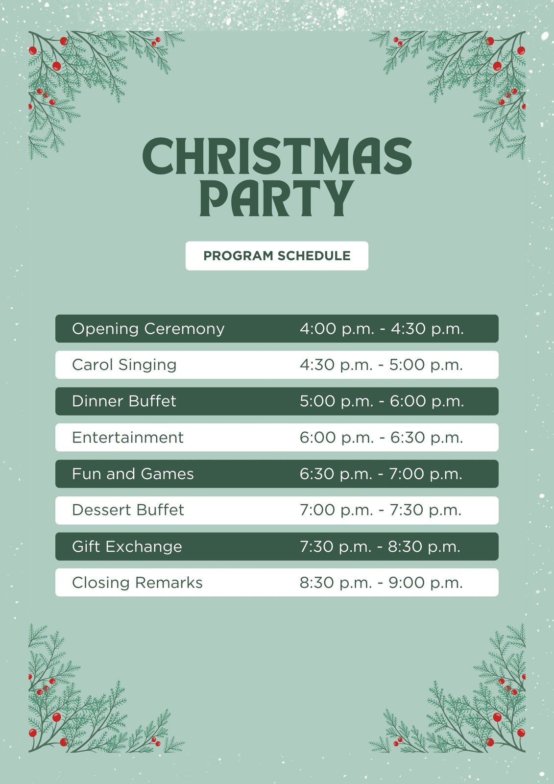 Custom Printable Christmas Program Templates | Canva for Christmas Event Program Template