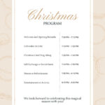 Custom Printable Christmas Program Templates | Canva With Christmas Event Program Template