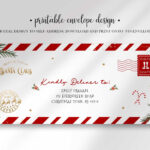 Customizable North Pole Santa Letter Envelope Template: Printable In Christmas 10 Envelope Template