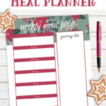 Cute And Simple Printable Christmas Meal Planner   Carrie Elle Pertaining To Christmas Dinner Planning Template
