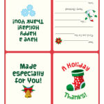 Cute Christmas Cards Quarter Fold   10 Free Pdf Printables In 4 Fold Christmas Card Template