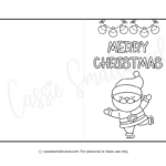 Cute Christmas Cards To Color   Cassie Smallwood For Childrens Christmas Card Template Free