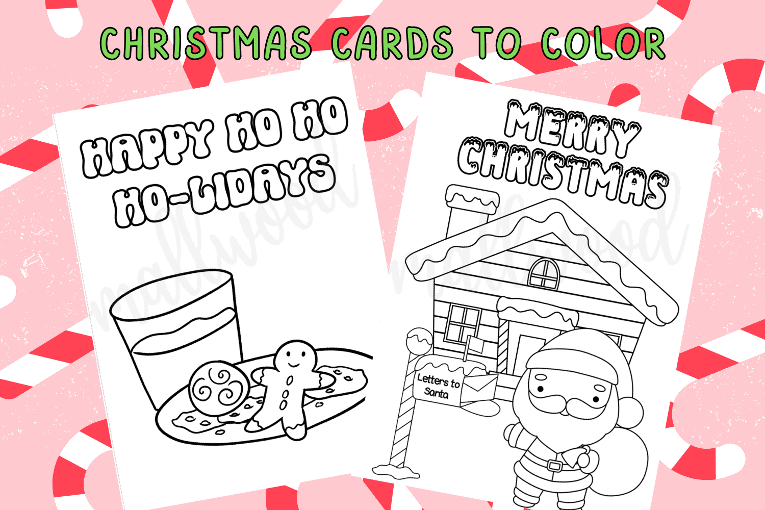 Cute Christmas Cards To Color - Cassie Smallwood for Christmas Card Template For Kindergarten