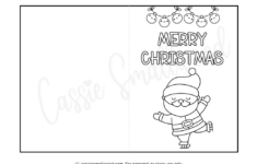 Cute Christmas Cards To Color – Cassie Smallwood in Christmas Card Template Printable Colouring