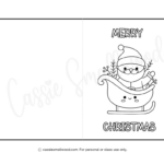 Cute Christmas Cards To Color   Cassie Smallwood With Regard To Christmas Cards Template To Color