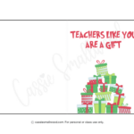 Cute & Funny Teacher Christmas Cards (Free Printable)   Cassie Regarding Christmas Card Template For Teachers