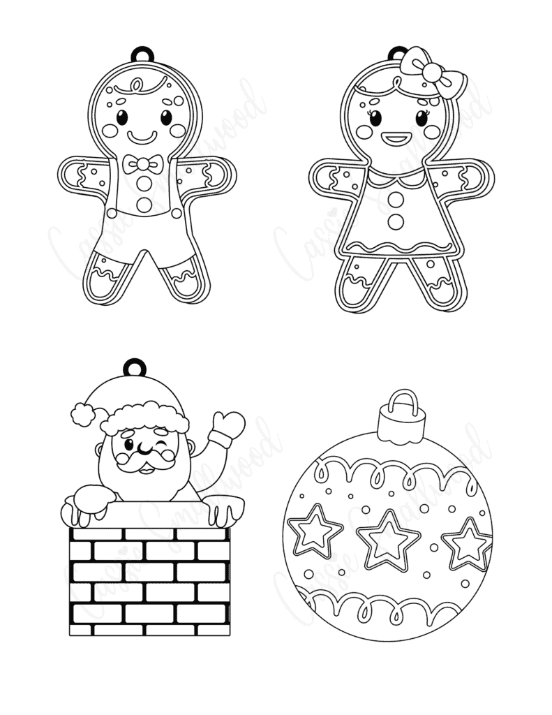 Cute Printable Christmas Ornaments - Cassie Smallwood throughout Christmas Decorations Template To Print