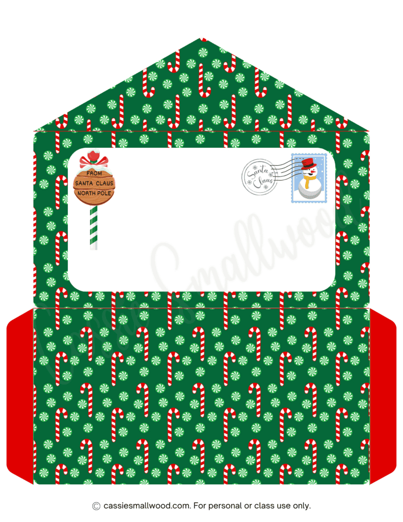 Cute Santa Envelopes (Free Printable) - Cassie Smallwood with regard to Christmas Envelope Template Free