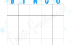 Cute Winter Bingo Game For Kids (Free Printable) – Cassie Smallwood intended for Blank Christmas Bingo Card Template