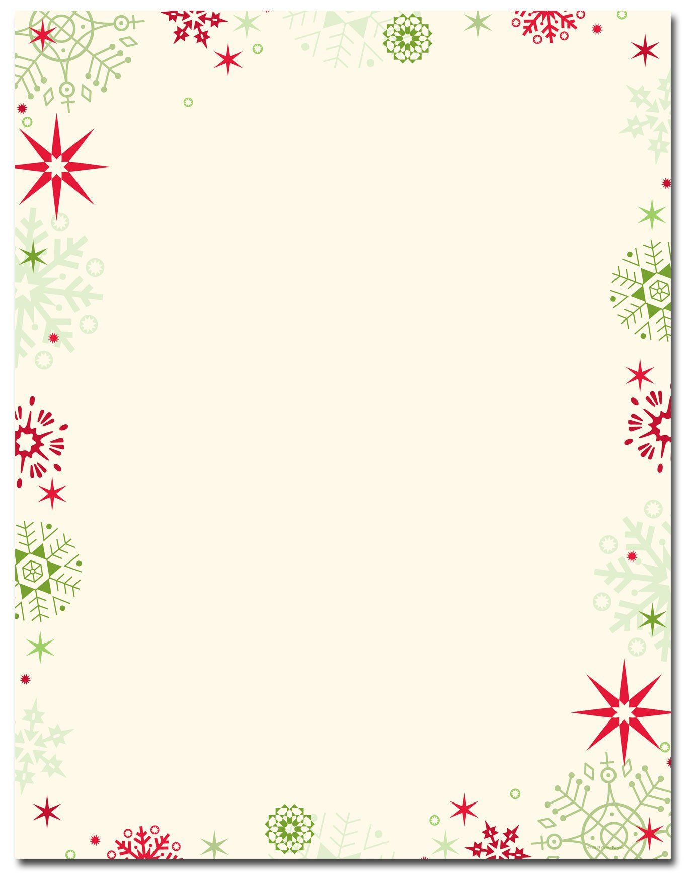 Decorative Printer Paper Gift Boutique - Christmas Stationery with Christmas Holiday Stationery Template