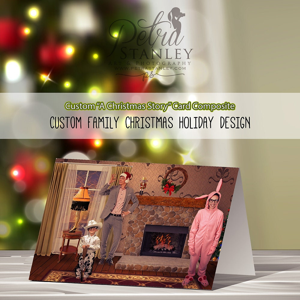 Digital Delivery, Funny A Christmas Story Photo Card Edit, Leg for Christmas Story Christmas Card Template