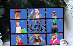 Digital Delivery, Funny Brady Christmas Photo Card, Zoom Christmas, Retro  Tv, Photoshop, Christmas Photo Edit – Etsy Denmark pertaining to Brady Bunch Template Christmas Card