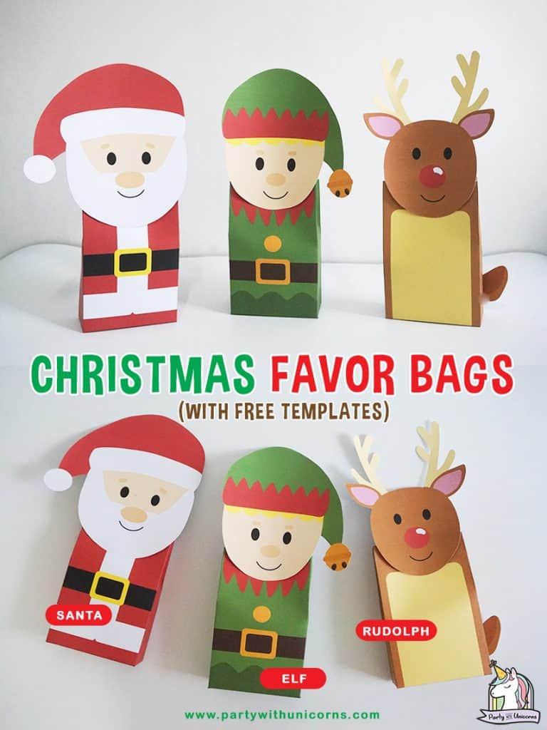 Diy Christmas Gift Bags - Free Printable Templates - Party With pertaining to Christmas Gift Bag Template