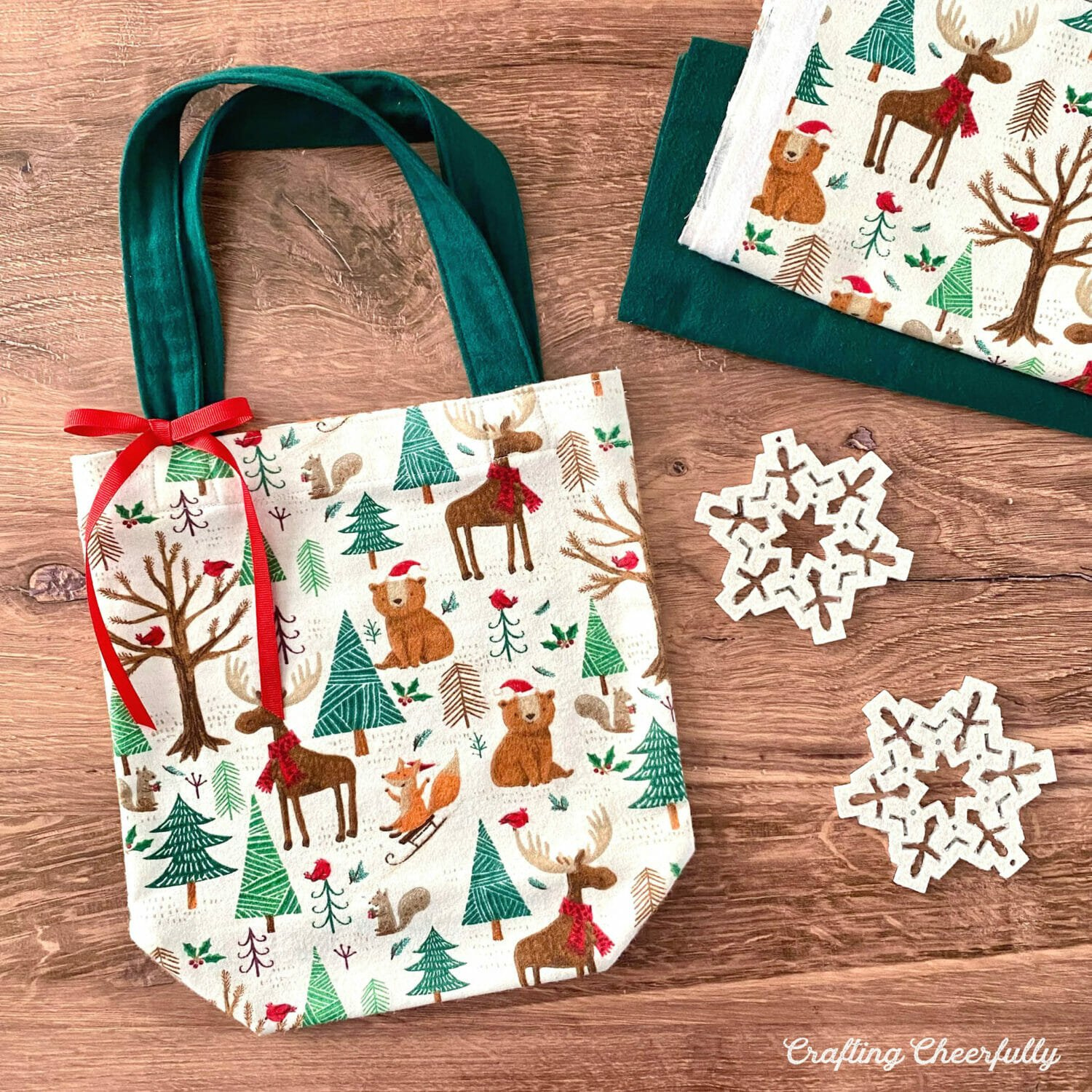 Diy Fabric Gift Bags For The Holidays - Crafting Cheerfully with Christmas Grab Bag Template