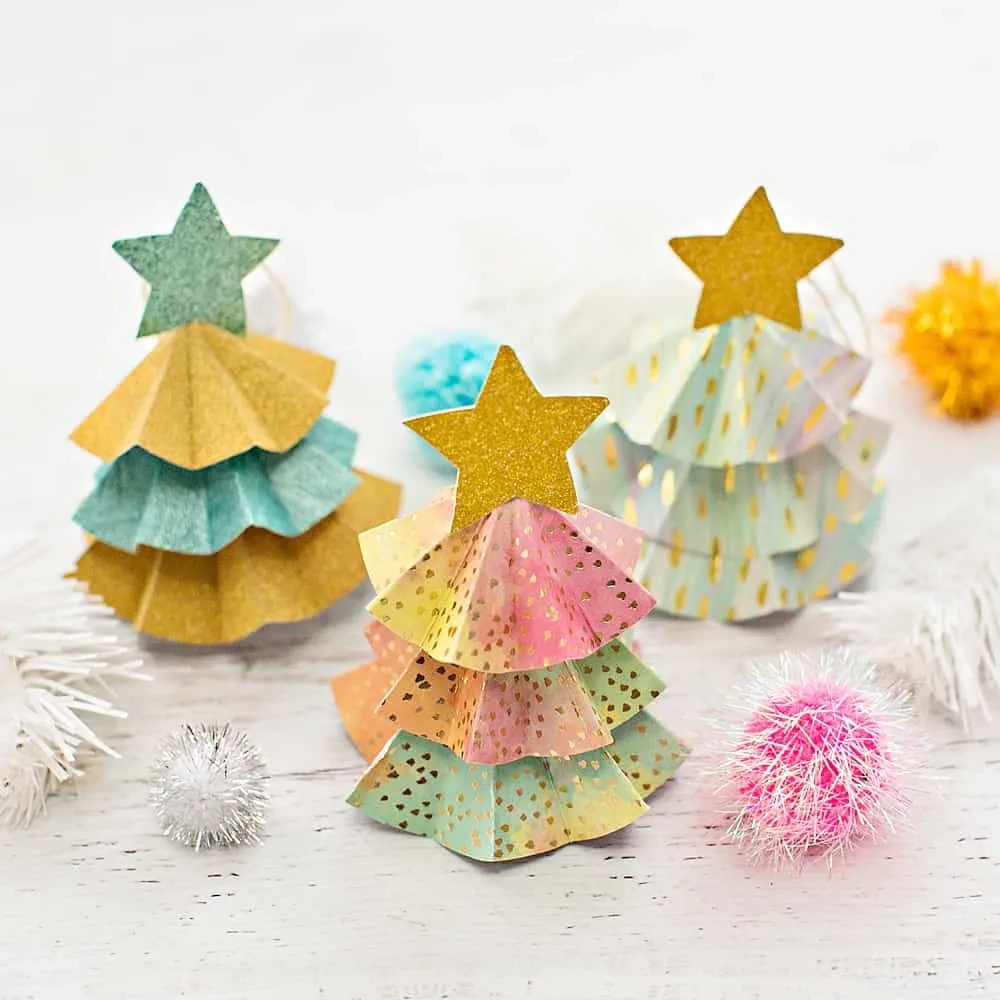 Diy Paper Tree Ornaments With Template - Hello, Wonderful inside Christmas Decorations Paper Template