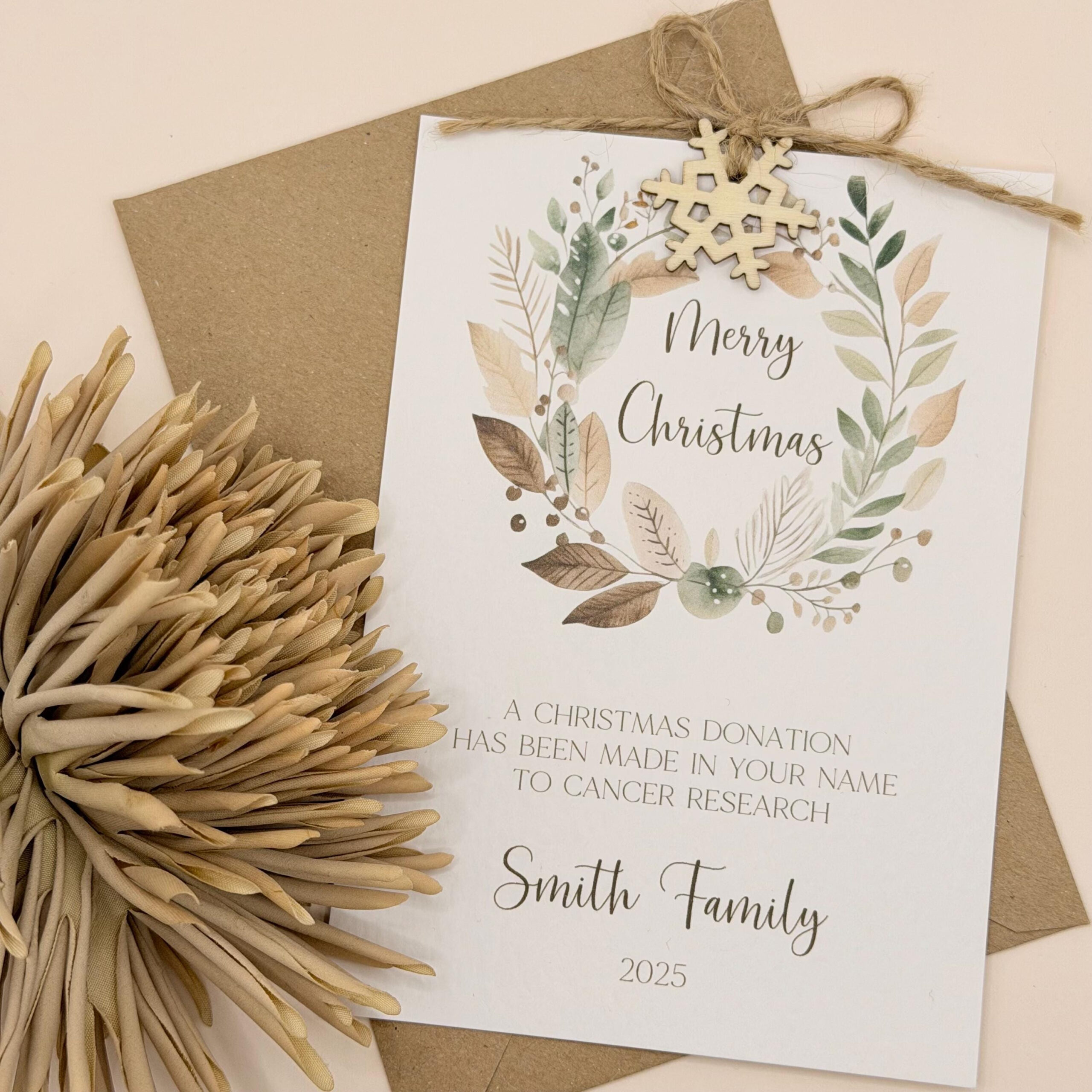 Donation In Your Name Card - Etsy Uk with regard to Donation Has Been Made in Your Name Template Christmas