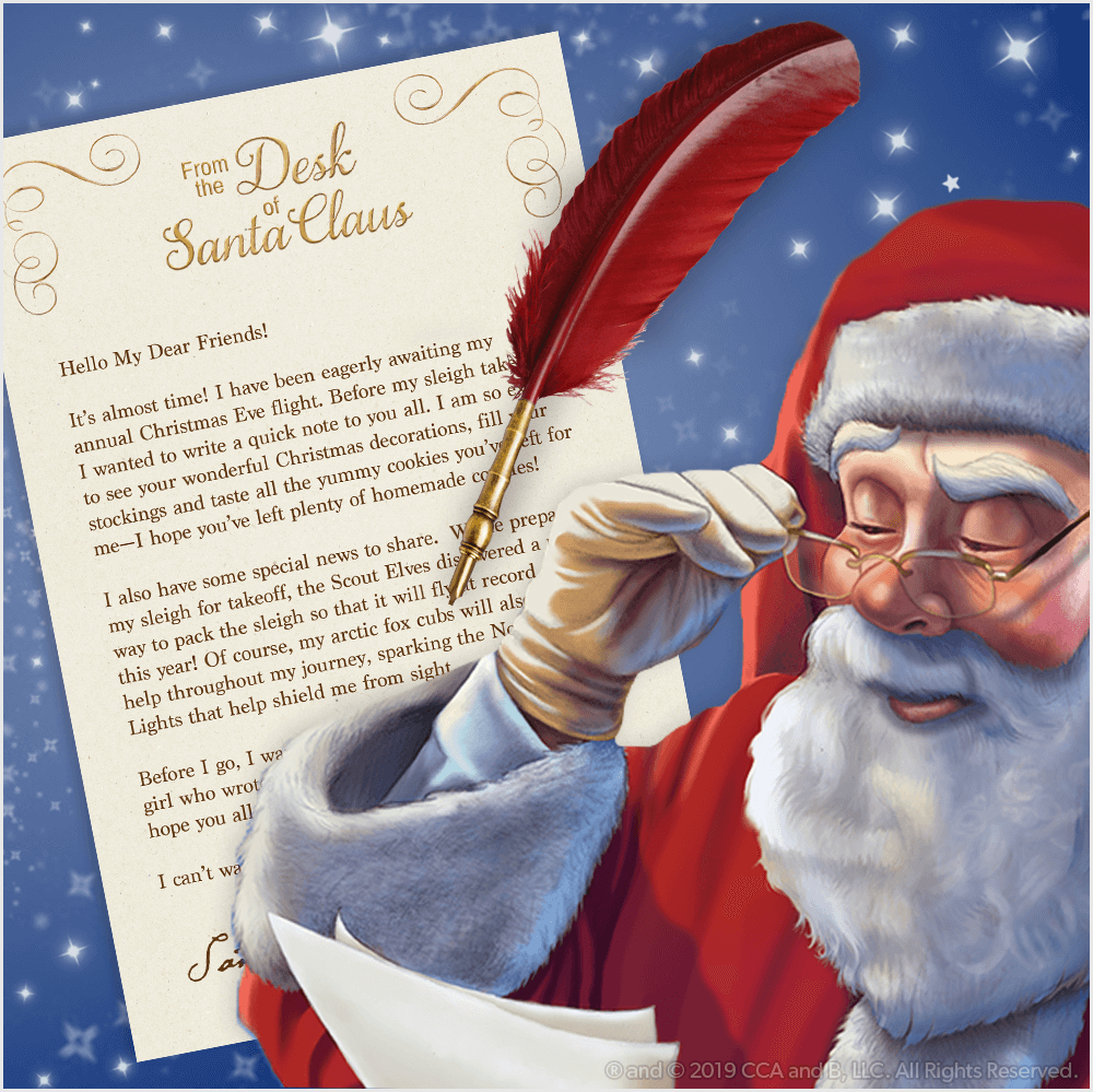 Download A Free, Printable Letter From Santa | The Elf On The Shelf regarding Christmas Eve Santa Letter Template