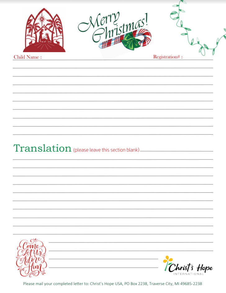 Christian Christmas Letter Template