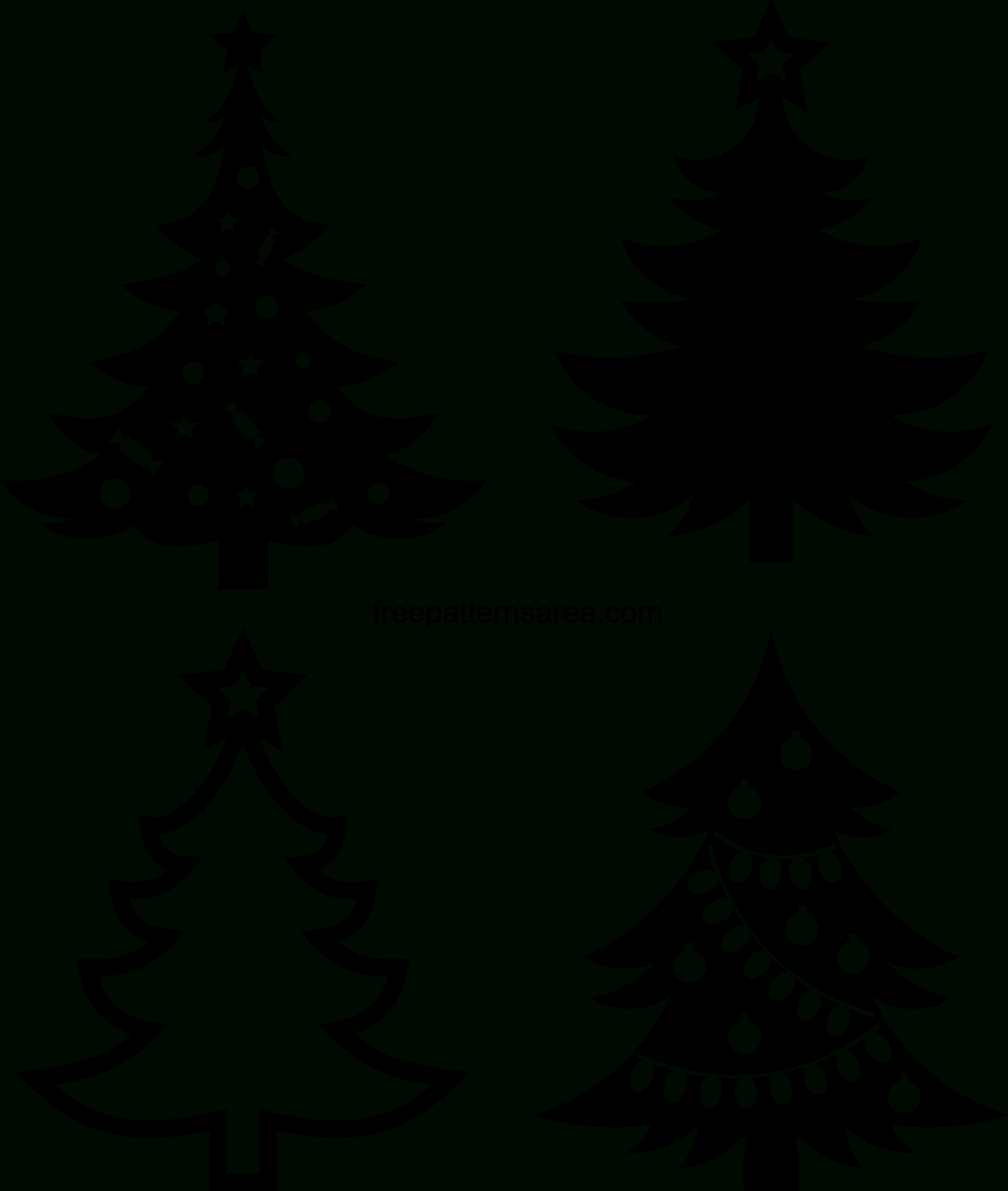 Download Free Christmas Tree Vector Cliparts - Freepatternsarea inside 2D Christmas Tree Template