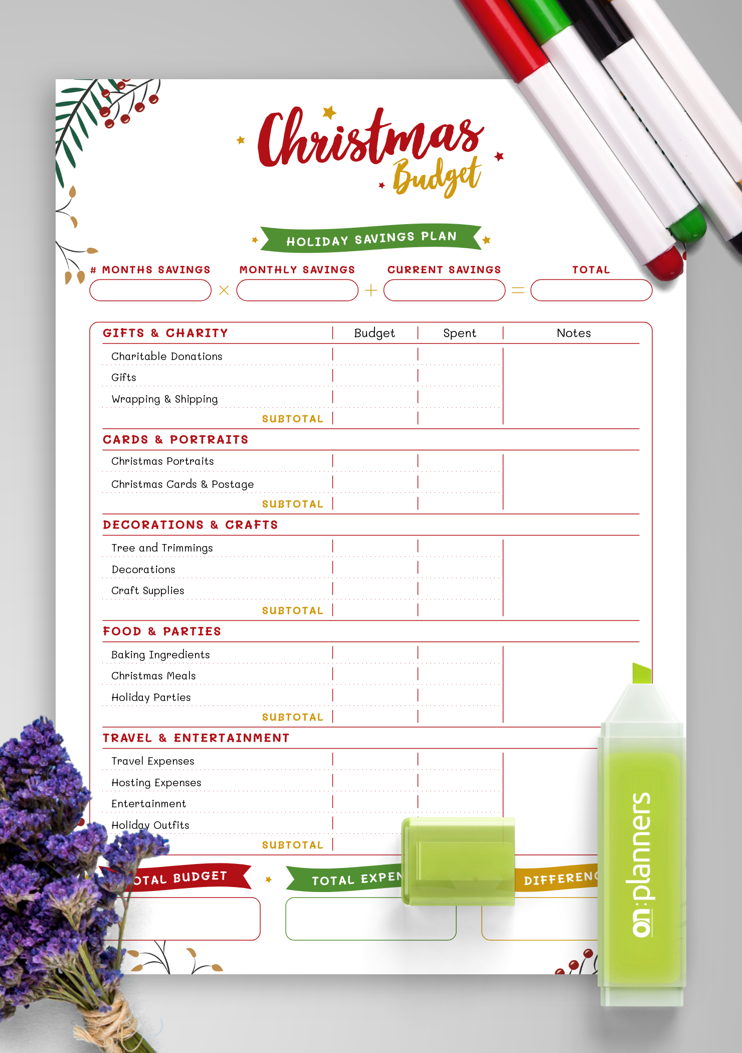 Download Printable Christmas Style - Christmas Budget Pdf intended for Christmas Budget Planner Template