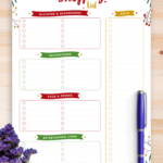Download Printable Christmas Style   Shopping List Pdf Intended For Christmas Dinner Shopping List Template