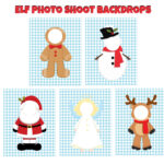 Druckbare Elf Fotoshooting Kulissen | Elfen Requisiten Inside Christmas Face In Hole Template