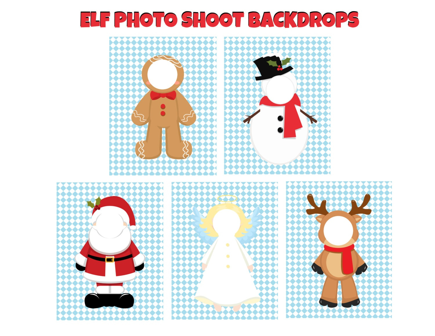 Druckbare Elf Fotoshooting Kulissen | Elfen Requisiten inside Christmas Face In Hole Template