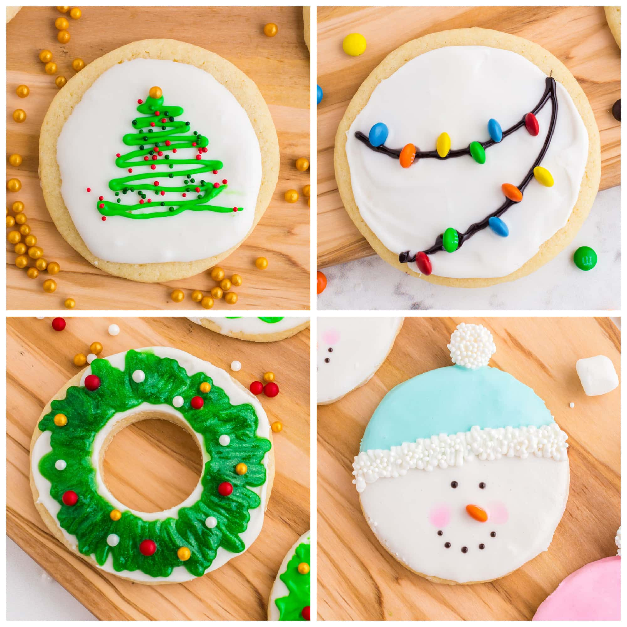 Easy Decorated Sugar Cookies - Amanda'S Cookin' - Tips & Tricks within Christmas Cookie Decorating Template