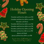 Edit Store Holiday Schedule Templates For Christmas Hours Template Free