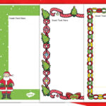 Editable A4 Christmas Card Insert Template Intended For Christmas Card A4 Template