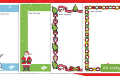 Editable A4 Christmas Card Insert Template intended for Christmas Card A4 Template