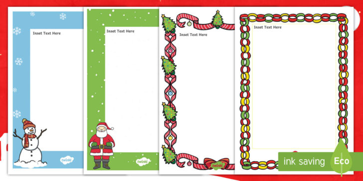 Christmas Card A4 Template Christmas Card A4 Template