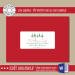 Editable Christmas Address Label Template,2X4 Address Label Within Christmas Card Address Label Template