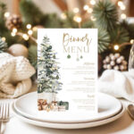 Editable Christmas Dinner Menu Template Printable Christmas Tree Intended For Christmas Eve Dinner Menu Template