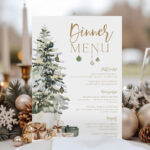 Editable Christmas Dinner Menu Template Printable Christmas Tree Pertaining To Christmas Day Menu Template