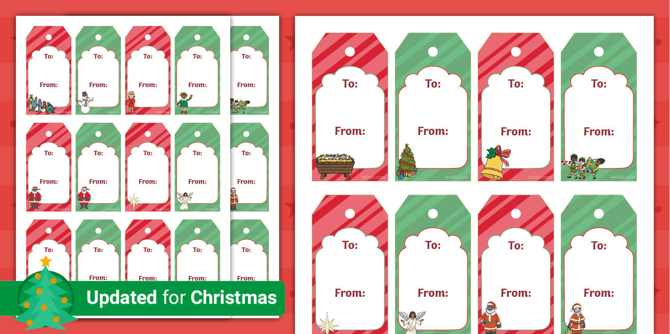 Editable Christmas Gift Tags with Christmas Gift Tags Template Printable