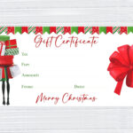 Editable Christmas Gift Voucher Template, Christmas Coupon In Christmas Coupon Gift Template