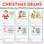 Editable Christmas, Holiday Candy Grams, Instant Download, Pta Pertaining To Christmas Candy Grams Template
