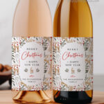 Editable Christmas Wine Bottle Label Template Full Size Wine Within Christmas Bottle Label Template