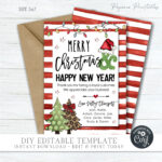 Editable Company Christmas Card: Diy Holiday Card (5X7) (Digital With Christmas Card Template Business